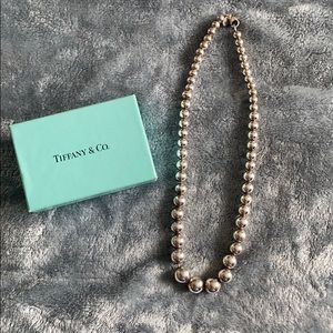 Tiffany and Co graduated bead silver necklace